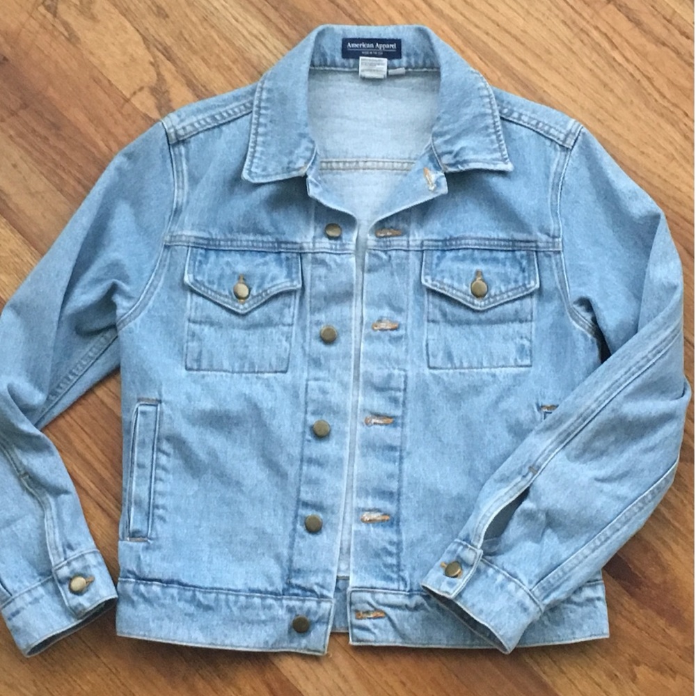 American Apparel Unisex Denim Jacket XS USA Made